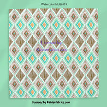 Load image into Gallery viewer, IKAT Watercolors with almost 30 variations and solids. 2-5 business days to ship - Please order by 1/2 yard; Description of bases below