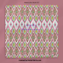 Load image into Gallery viewer, IKAT Watercolors with almost 30 variations and solids. 2-5 business days to ship - Please order by 1/2 yard; Description of bases below