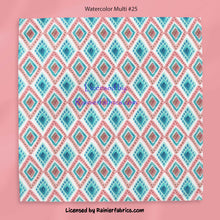 Load image into Gallery viewer, IKAT Watercolors with almost 30 variations and solids. 2-5 business days to ship - Please order by 1/2 yard; Description of bases below