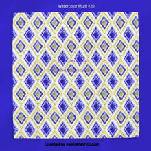 Load image into Gallery viewer, IKAT Watercolors with almost 30 variations and solids. 2-5 business days to ship - Please order by 1/2 yard; Description of bases below