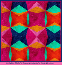 Load image into Gallery viewer, Herringbone Blocked, Rainier Exclusive from Rosemary Stevenson - 2-5 day turnaround - Order by 1/2 yard; Description of bases below