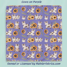 Load image into Gallery viewer, Cows and Flowers with Background Options - 2-5 day turnaround - Order by 1/2 yard; Description of bases below