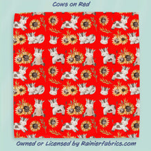 Load image into Gallery viewer, Cows and Flowers with Background Options - 2-5 day turnaround - Order by 1/2 yard; Description of bases below