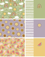 Load image into Gallery viewer, Chalk Rainbows, Suns & Watermelons from Popologie - 2-5 day turnaround - Order by 1/2 yard; Description of bases below