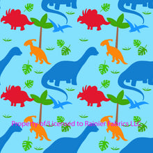 Load image into Gallery viewer, Dino's fabric by Nina - order by half yard, description of base fabric below
