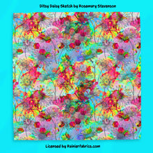 Load image into Gallery viewer, Ditsy Daisy Sketch by Rosemary Stevenson - TAT 2-5 Days (Turn around time) - Order by 1/2 yard; Description of bases below