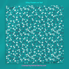 Load image into Gallery viewer, Ditsy Flowers with Options - 2-5 day turnaround - Order by 1/2 yard; Description of bases below