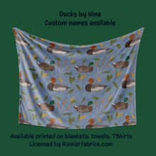 Load image into Gallery viewer, Mallard Ducks by Nina with color options - Blanket