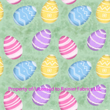 Load image into Gallery viewer, Easter Eggs with solid colors - by Nina - Order by half yard - See below for instructions on ordering and base fabrics