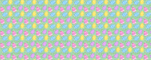 Load image into Gallery viewer, Easter Eggs with solid colors - by Nina - Order by half yard - See below for instructions on ordering and base fabrics