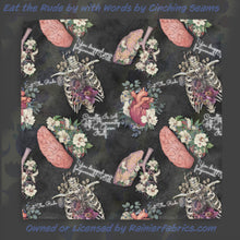 Load image into Gallery viewer, Eat the Rude by Cinching Seams- 2-5 day turnaround - Order by 1/2 yard; Description of bases below