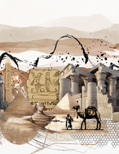 Load image into Gallery viewer, Egypt - Around the World - Limited Collection from Popologie - Order by half yard -instructions below on base fabrics