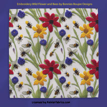Load image into Gallery viewer, Embroidery Flowers 2 ways by Bonnie's Boujee Designs - 2-5 business days to ship - Order by 1/2 yard