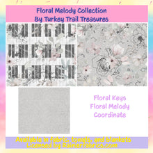 Load image into Gallery viewer, Floral Melody Collection - from Turkey Trail Treasures - 2-5 day turnaround - Order by 1/2 yard; Description of bases below