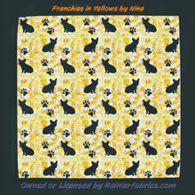 Load image into Gallery viewer, French Bulldogs Frenchies by Nina - 2-5 day turnaround - Order by 1/2 yard; Description of bases below