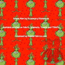 Load image into Gallery viewer, Green Guy for the holidays by Rosemary Stevenson - TAT 2-5 Days (Turn around time) - Order by 1/2 yard; Description of bases below