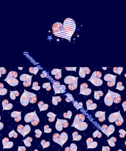 Load image into Gallery viewer, Yankee Doodle Hearts with Panel from Sarah - 2-5 day turnaround - Order by 1/2 yard; Description of bases below