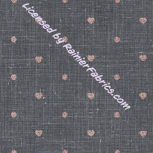 Load image into Gallery viewer, Hearts and Dots on Linen Look from Rosemary Stevenson - 2-5 day turnaround - Order by 1/2 yard; Description of bases below