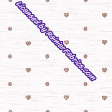 Load image into Gallery viewer, Hearts and Dots on Slub Look from Rosemary Stevenson - 2-5 day turnaround - Order by 1/2 yard; Description of bases below