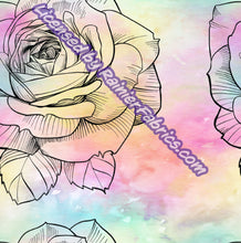 Load image into Gallery viewer, Large Roses with customizable background from Rosemary Stevenson - 2-5 day turnaround - Order by 1/2 yard; Description of bases below