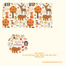 Load image into Gallery viewer, Hello Autumn with panel - 2-5 day turnaround - Order by 1/2 yard; Description of bases below