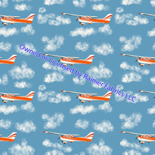 Load image into Gallery viewer, Judy's Planes by Olympia WA Artist Nina - Variations! Order by half yard - See below for instructions on ordering and base fabrics