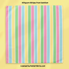 Load image into Gallery viewer, Kittycorns with Panel and Stripes by Everbloom - 2-5 day TAT - Order by 1/2 yard; Blankets and towels available too