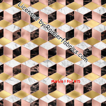Load image into Gallery viewer, Marble and Foils  - Order by half yard - See below for instructions on ordering and base fabrics