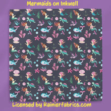 Load image into Gallery viewer, Mermaids Under the Sea with Background Options - 2-5 day turnaround - Order by 1/2 yard; Description of bases below