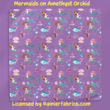 Load image into Gallery viewer, Mermaids Under the Sea with Background Options - 2-5 day turnaround - Order by 1/2 yard; Description of bases below