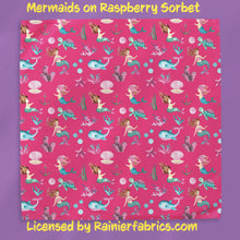 Load image into Gallery viewer, Mermaids Under the Sea with Background Options - 2-5 day turnaround - Order by 1/2 yard; Description of bases below