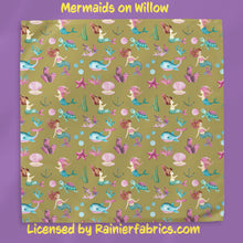 Load image into Gallery viewer, Mermaids Under the Sea with Background Options - 2-5 day turnaround - Order by 1/2 yard; Description of bases below
