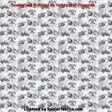 Load image into Gallery viewer, Lumberjacks by Turkey Trail Treasures in Scarlett and Misted - 2-5 day turnaround - Order by 1/2 yard; Description of bases below