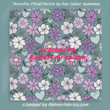 Load image into Gallery viewer, Monoline Floral and Stripes by Rae Culver Seamless - 2-5 business days to ship - Order by 1/2 yard
