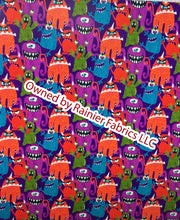 Load image into Gallery viewer, Monster Mash and solids - Rainier Fabrics exclusive!   - Order by half yard - See below for instructions on ordering and base fabrics