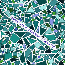 Load image into Gallery viewer, Teal Mosaic Collection with color variations from Sarah - Order by half yard - See below for instructions on ordering and base fabrics