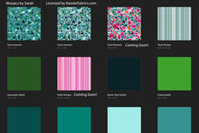 Load image into Gallery viewer, Teal Mosaic Collection with color variations from Sarah - Order by half yard - See below for instructions on ordering and base fabrics