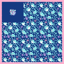 Load image into Gallery viewer, Narwhals with options and panel  - 2-5 day turnaround - Order by 1/2 yard; Description of bases below