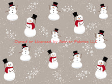 Load image into Gallery viewer, Snowmen - snowboys and snowgirls fabric by Nina - WE SELL BY HALF YARD! - If you need 1 yard, order 2 - Link at top of page for base descriptions