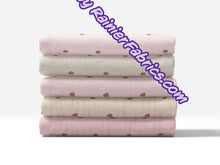 Load image into Gallery viewer, Hearts and Dots on Linen Look from Rosemary Stevenson - 2-5 day turnaround - Order by 1/2 yard; Description of bases below