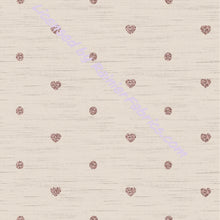 Load image into Gallery viewer, Hearts and Dots on Linen Look from Rosemary Stevenson - 2-5 day turnaround - Order by 1/2 yard; Description of bases below