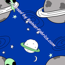 Load image into Gallery viewer, Out of this World Collection in Blue from Nina - 2-5 day turnaround - Order by 1/2 yard; Description of bases below