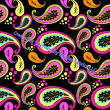 Load image into Gallery viewer, Paisleys by Seattle Artist Nina - Variations! Order by half yard - See below for instructions on ordering and base fabrics