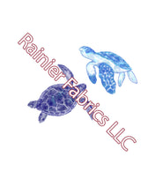 Load image into Gallery viewer, Turtles with Coordinates by Nina - Order by half yard -instructions below on base fabrics