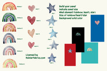 Load image into Gallery viewer, Rainbows - with your own colorway. And build your own panel - 2-5 day turnaround - Order by 1/2 yard; Description of bases below