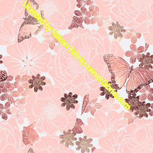 Load image into Gallery viewer, Rose Gold Floral - Order by half yard -instructions below on base fabrics