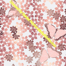 Load image into Gallery viewer, Rose Gold Floral - Order by half yard -instructions below on base fabrics