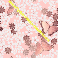 Load image into Gallery viewer, Rose Gold Floral - Order by half yard -instructions below on base fabrics