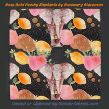 Load image into Gallery viewer, Rose Gold Elephant Peach by Rosemary Stevenson - 2-5 day turnaround - Order by 1/2 yard; Description of bases below