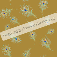 Load image into Gallery viewer, Peacocks with Panel and Stripes from Nina - 2-5 day turnaround - Order by 1/2 yard; Description of bases below